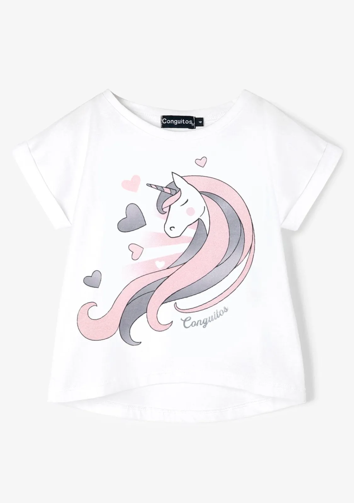 Conguitos Camiseta Unicornio Blanco^ Camisetas