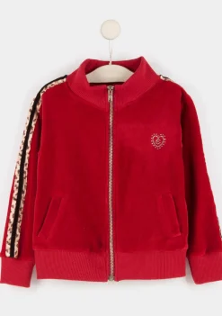 Conguitos Chaqueta De Chandal Terciopelo Roja^ Chaquetas|Sudaderas