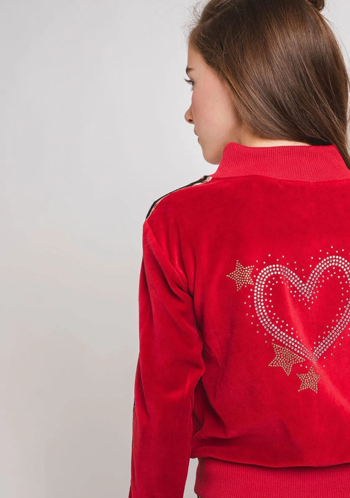Conguitos Chaqueta De Chandal Terciopelo Roja^ Chaquetas|Sudaderas