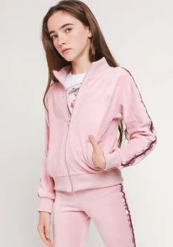 Conguitos Chaqueta De Chandal Terciopelo Rosa^ Chaquetas|Sudaderas