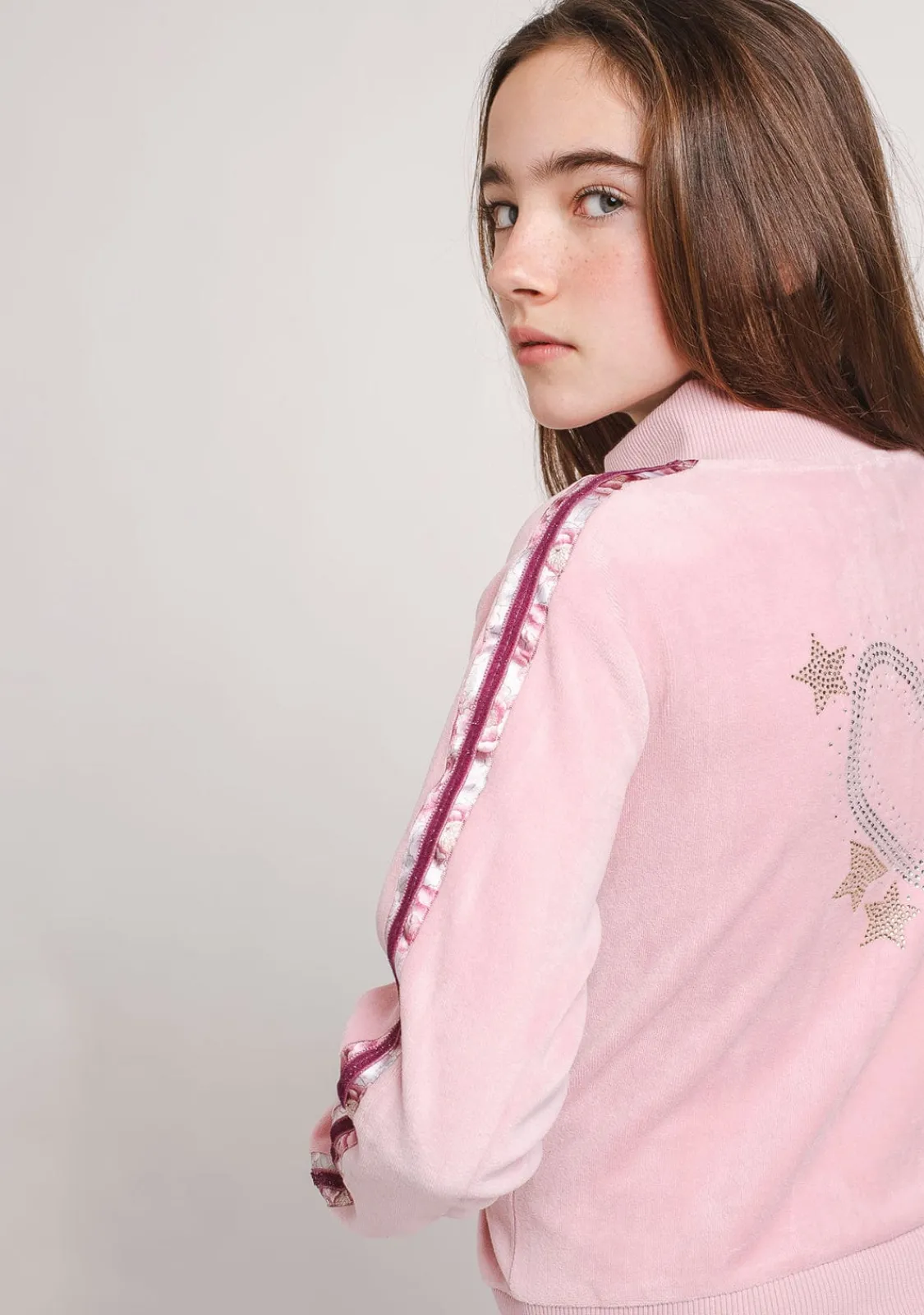 Conguitos Chaqueta De Chandal Terciopelo Rosa^ Chaquetas|Sudaderas