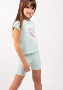 Conguitos Conjunto De Niña Corazón Menta^ Shorts|Camisetas