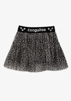 Conguitos Falda De Niña Tul Leopardo^ Faldas