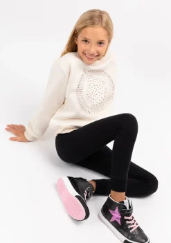 Conguitos Joggers De Niña Jersey Negro^ Pantalones Y Leggins