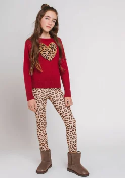 Conguitos Leggins De Niña Neopreno Leopardo^ Pantalones Y Leggins