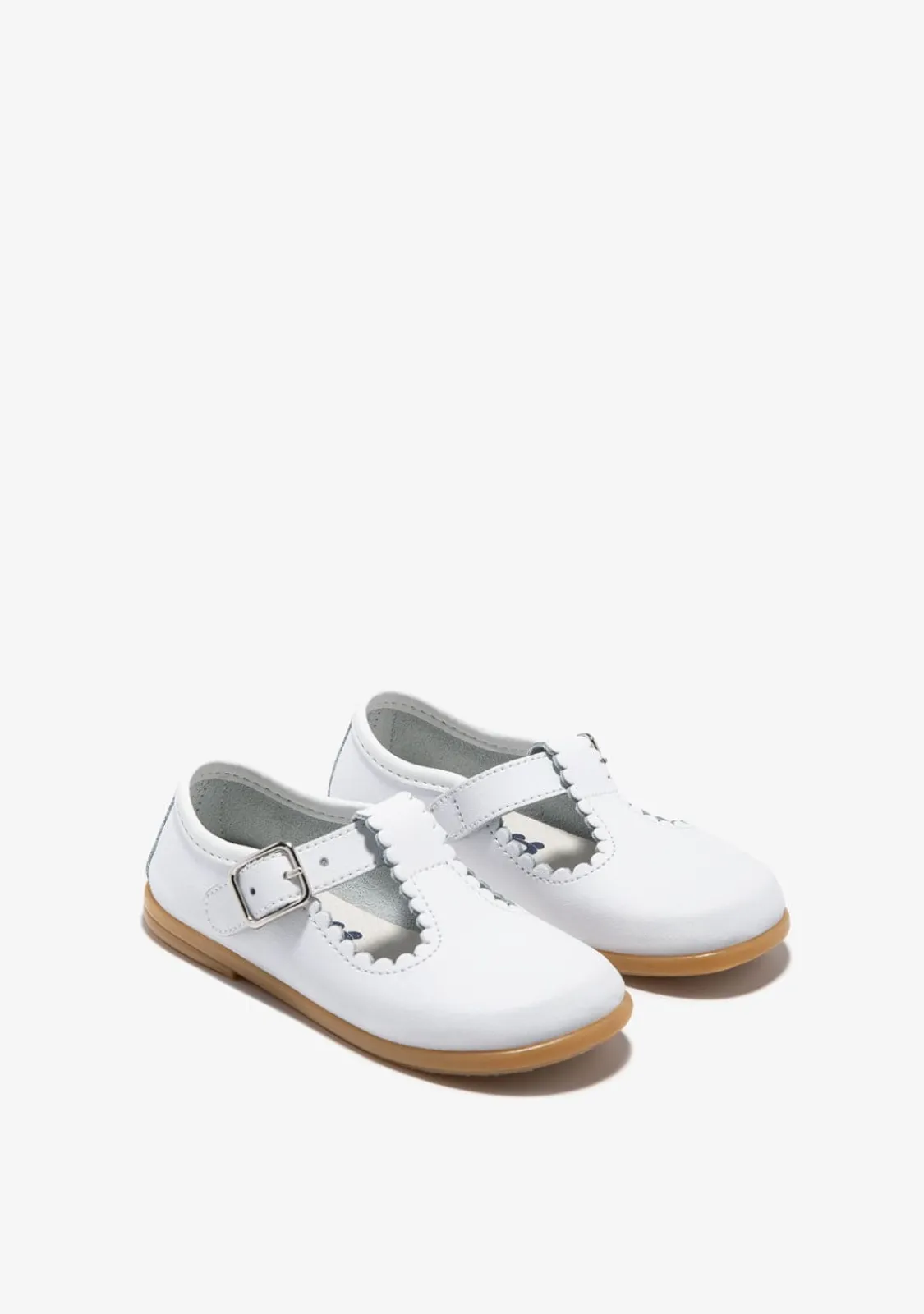 Conguitos Merceditas De Bebé Hebilla Blanco^ Bailarinas|Zapatos De Ceremonia