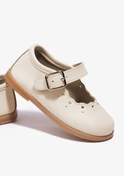 Conguitos Merceditas De Bebé Hebilla Beige^ Bailarinas|Zapatos De Ceremonia