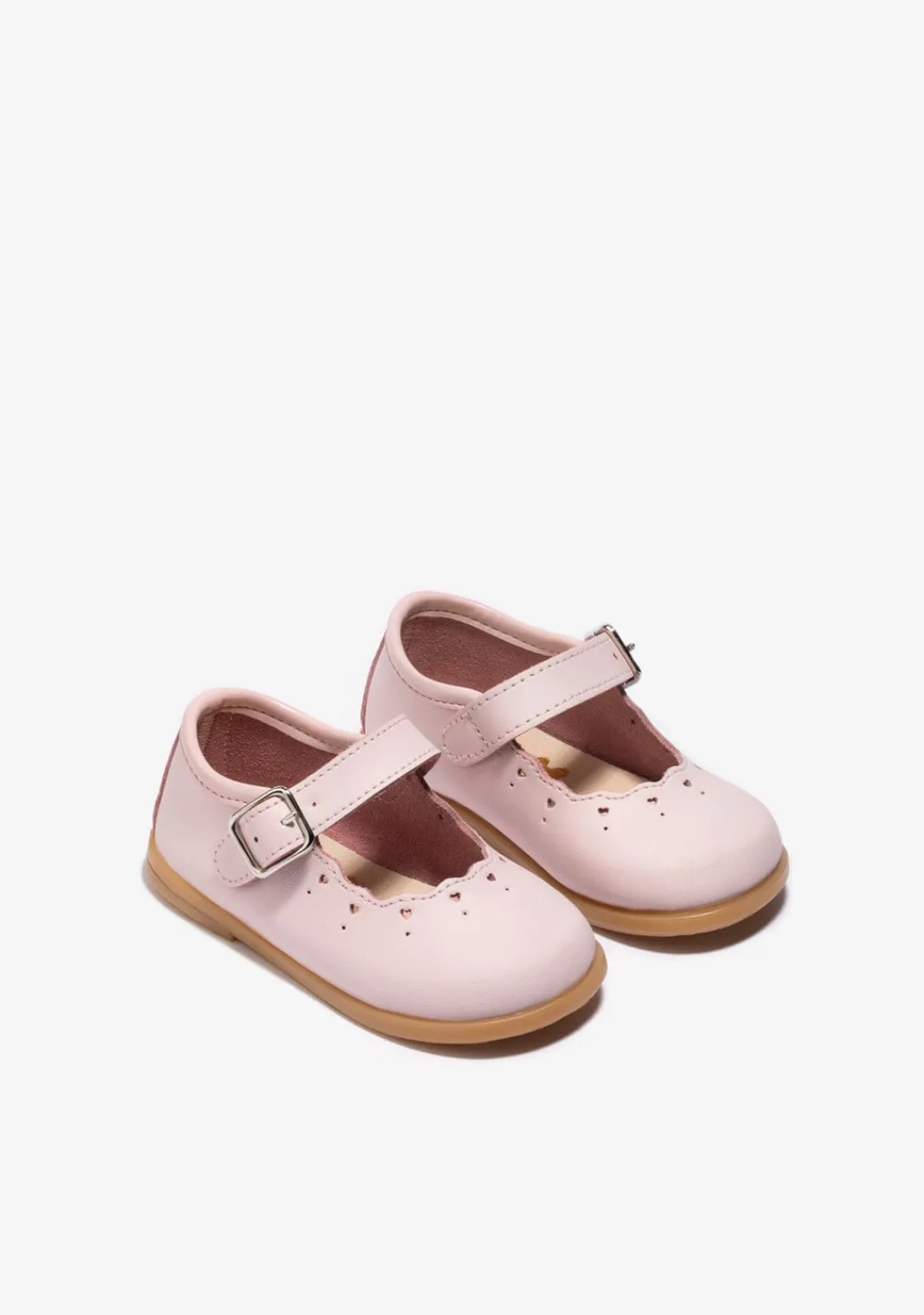 Conguitos Merceditas De Bebé Hebilla Rosa^ Bailarinas|Zapatos De Ceremonia