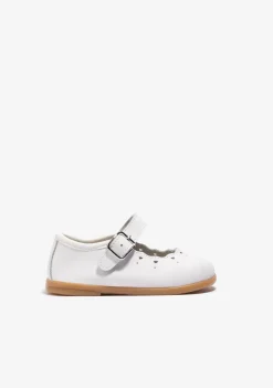 Conguitos Merceditas De Bebé Hebilla Blanco^ Bailarinas|Zapatos De Ceremonia