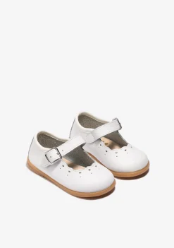 Conguitos Merceditas De Bebé Hebilla Blanco^ Bailarinas|Zapatos De Ceremonia