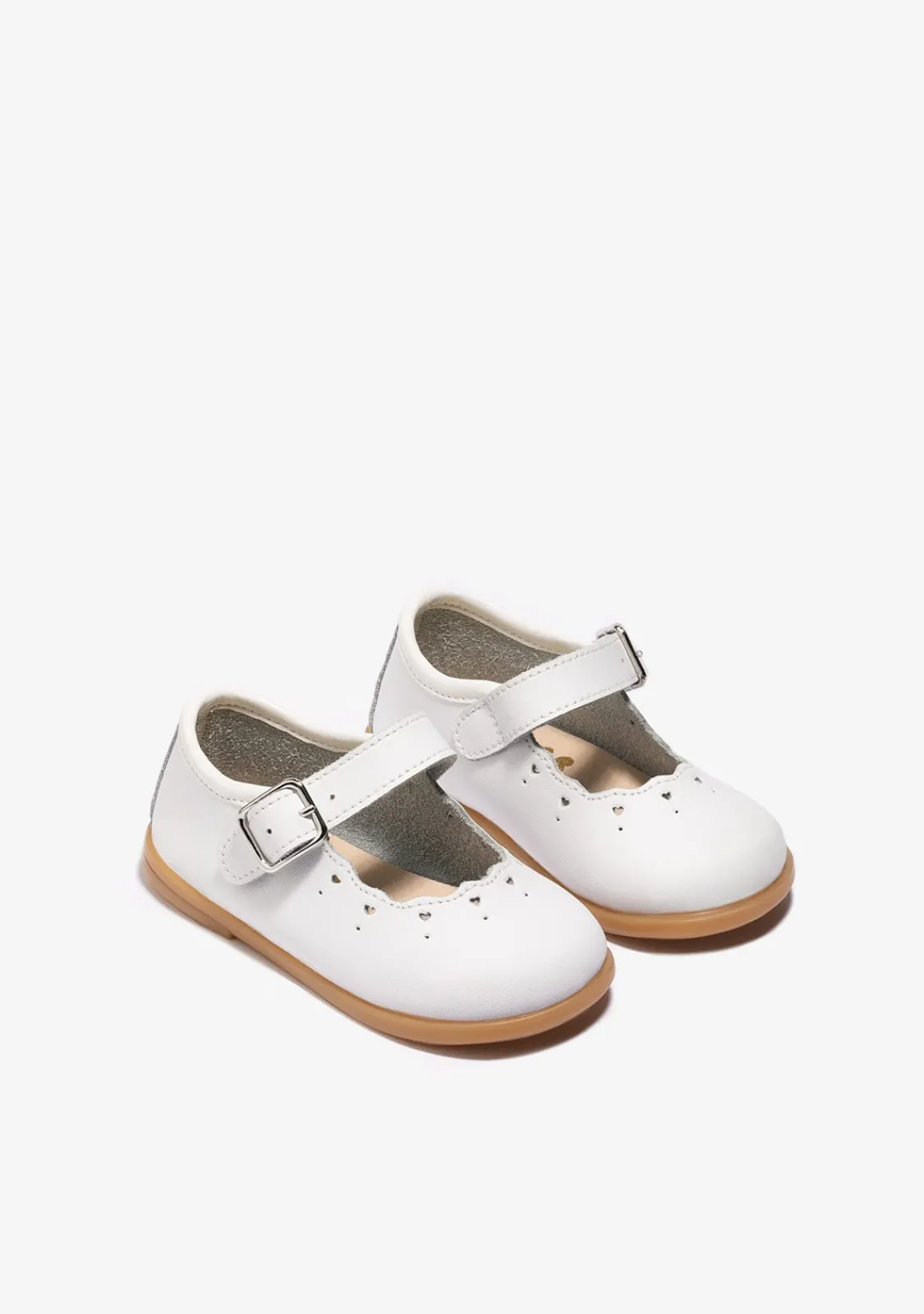 Conguitos Merceditas De Bebé Hebilla Blanco^ Bailarinas|Zapatos De Ceremonia