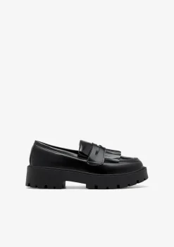 Conguitos Mocasines Flecos Negro B&W^ Zapatos|Colegiales