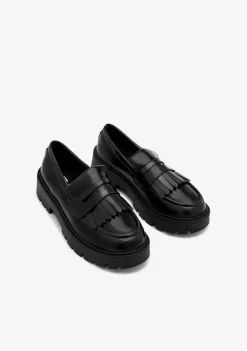 Conguitos Mocasines Flecos Negro B&W^ Zapatos|Colegiales