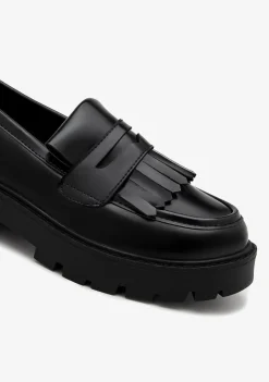 Conguitos Mocasines Flecos Negro B&W^ Zapatos|Colegiales