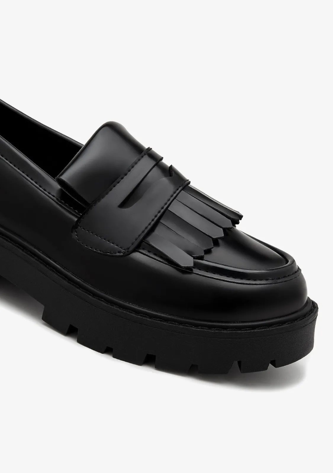 Conguitos Mocasines Flecos Negro B&W^ Zapatos|Colegiales