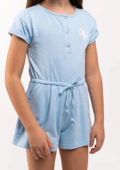 Conguitos Mono De Niña Felpa Liso Celeste^ Vestidos De Verano|Shorts
