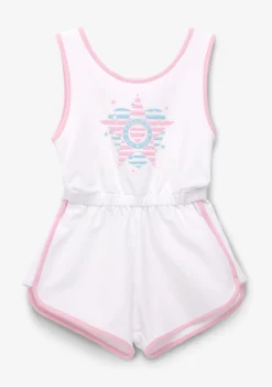 Conguitos Mono Liso Felpa Ribete Blanco Niña^ Vestidos De Verano|Vestidos