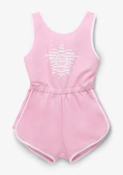 Conguitos Mono Liso Felpa Ribete Rosa Niña^ Vestidos De Verano|Vestidos