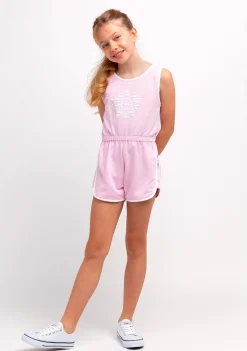 Conguitos Mono Liso Felpa Ribete Rosa Niña^ Vestidos De Verano|Vestidos