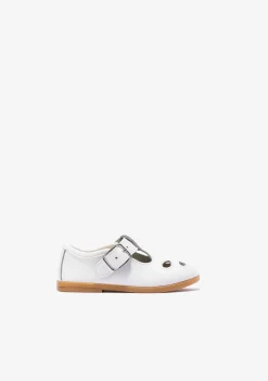 Conguitos Pepitos De Bebé Hebilla Napa Blanco^ Bailarinas|Zapatos De Ceremonia