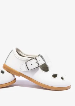 Conguitos Pepitos De Bebé Hebilla Napa Blanco^ Bailarinas|Zapatos De Ceremonia