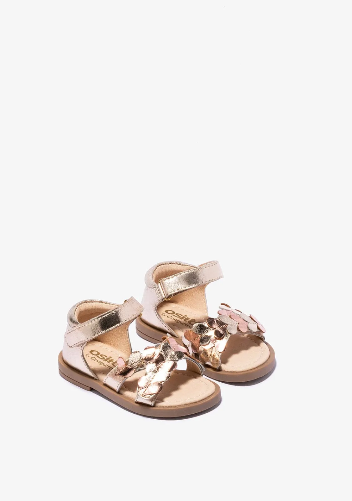 Conguitos Sandalias De Bebé Metalizado Napa^ Sandalias|Sandalias