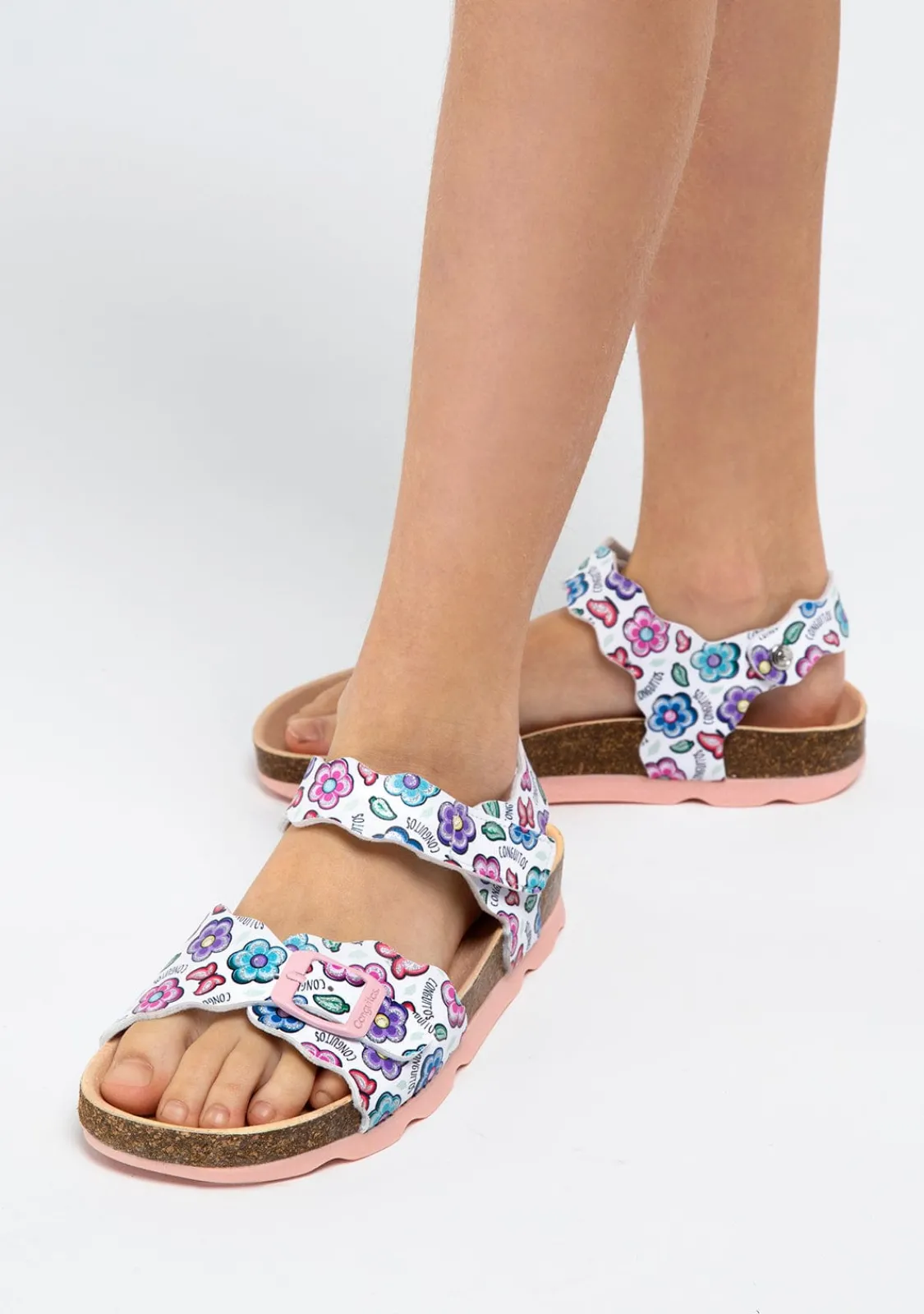 Conguitos Sandalias De Niña Bio Flores Blanco^ Sandalias Bio|Sandalias