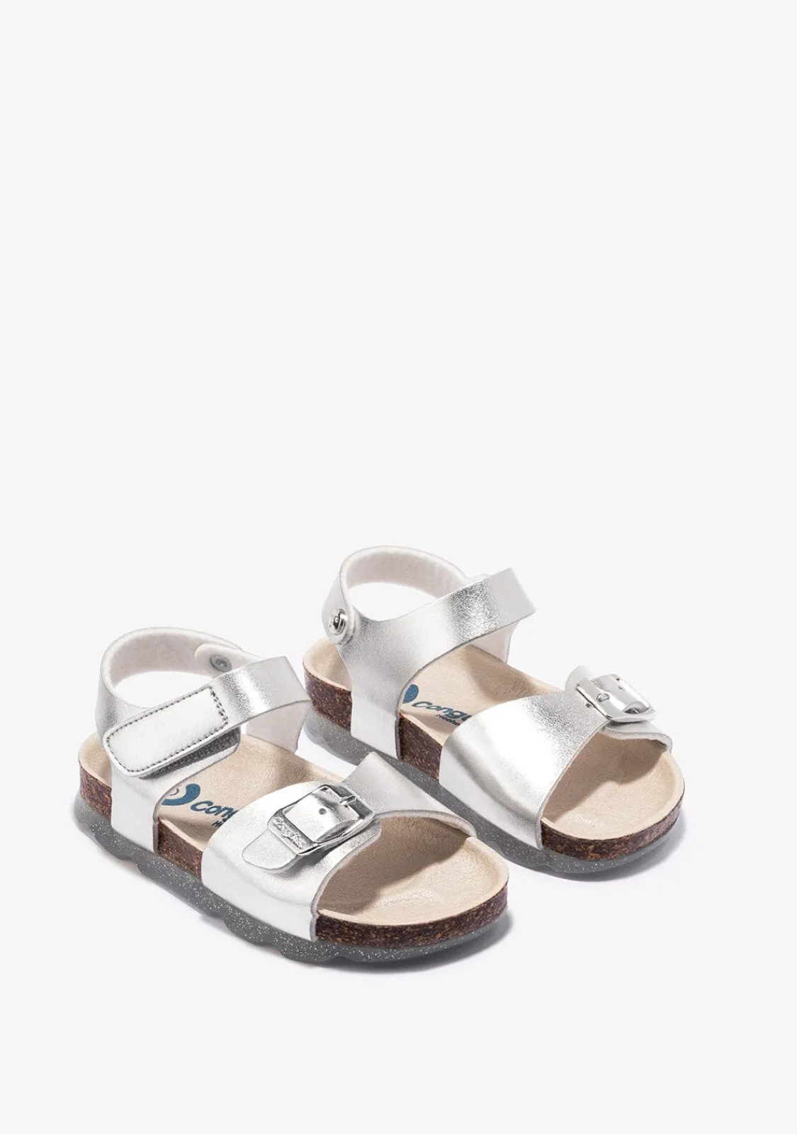 Conguitos Sandalias De Niña Bio Metalizado Plata^ Sandalias Bio|Sandalias