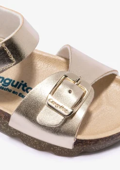 Conguitos Sandalias De Niña Bio Metalizado Platino^ Sandalias Bio|Sandalias