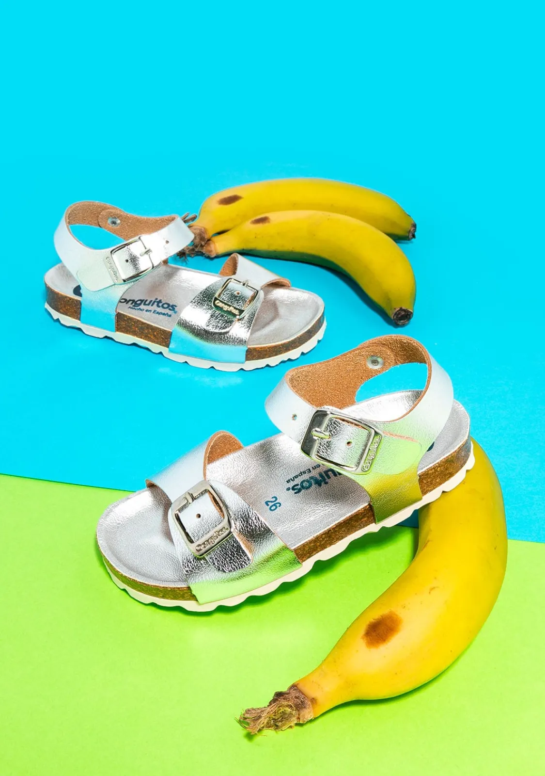 Conguitos Sandalias De Niña Bio Plata^ Sandalias Bio|Sandalias