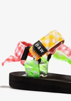 Conguitos Sandalias De Niña Cuadros Vichy Multicolor B&W^ Sandalias|Sandalias