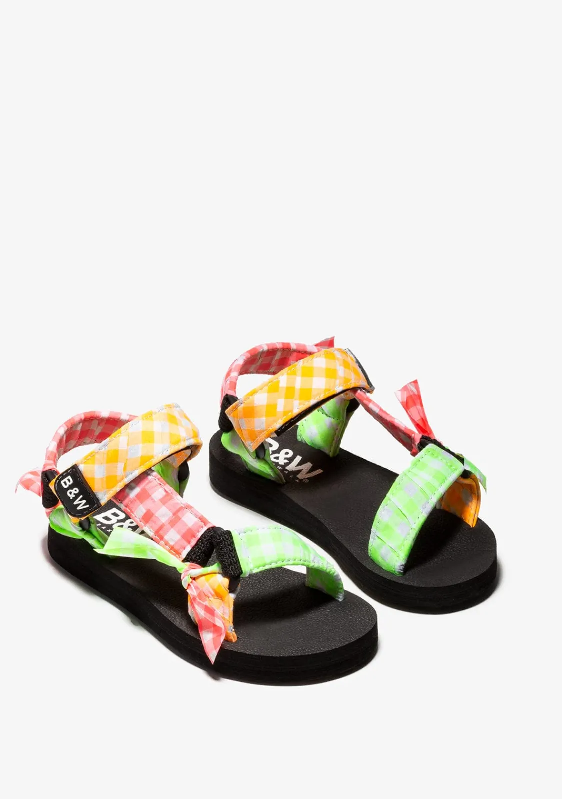 Conguitos Sandalias De Niña Cuadros Vichy Multicolor B&W^ Sandalias|Sandalias