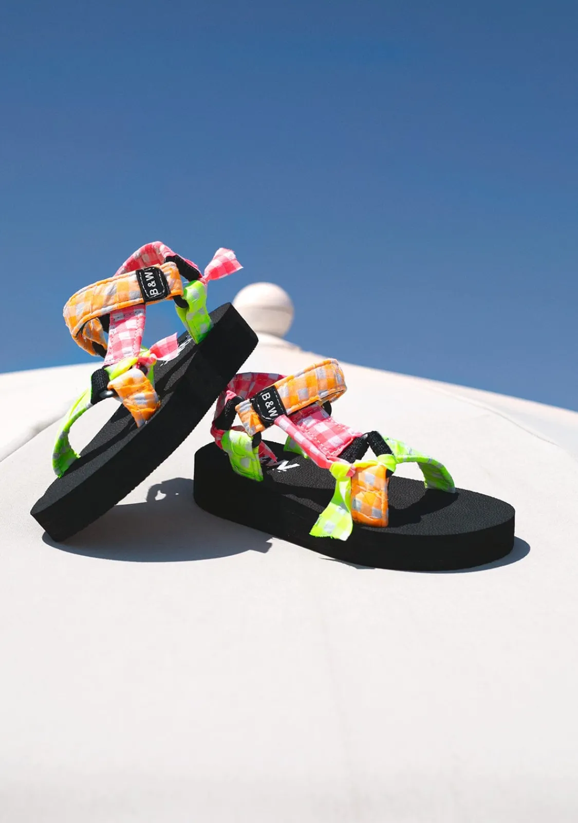 Conguitos Sandalias De Niña Cuadros Vichy Multicolor B&W^ Sandalias|Sandalias
