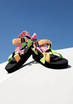 Conguitos Sandalias De Niña Cuadros Vichy Multicolor B&W^ Sandalias|Sandalias