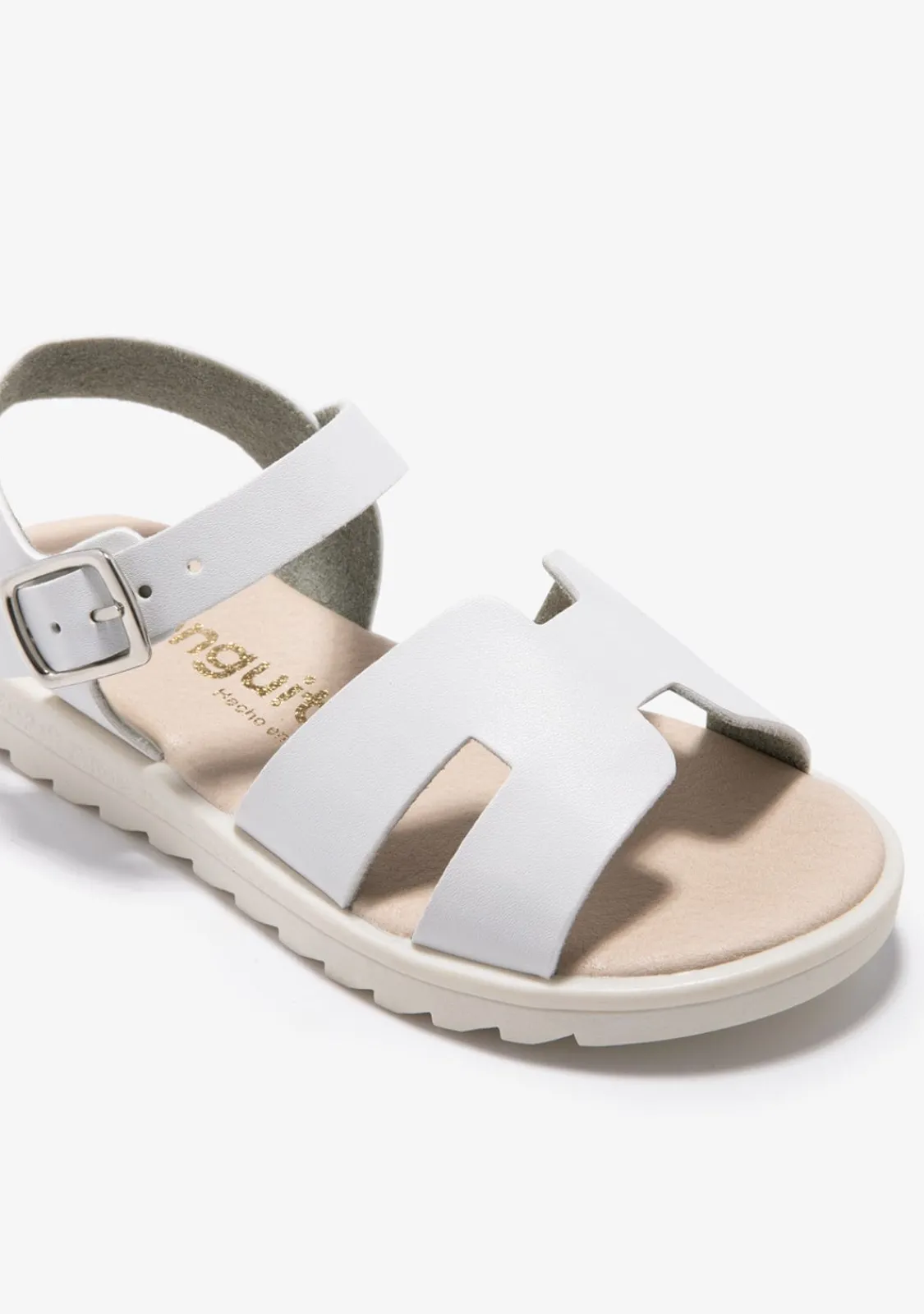 Conguitos Sandalias Hebilla Tiras Blanco^ Sandalias|Zapatos De Ceremonia