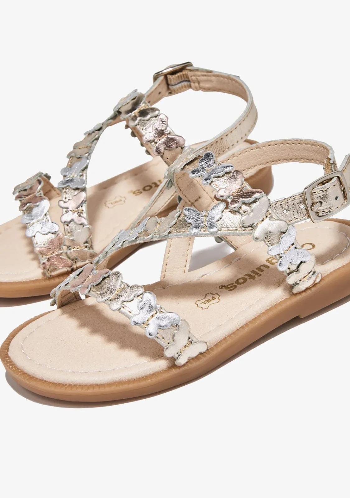 Conguitos Sandalias Mariposa Plata^ Sandalias|Zapatos De Ceremonia