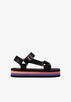 Conguitos Sandalias Plataforma Negro B&W^ Sandalias|Chanclas