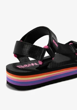 Conguitos Sandalias Plataforma Negro B&W^ Sandalias|Chanclas