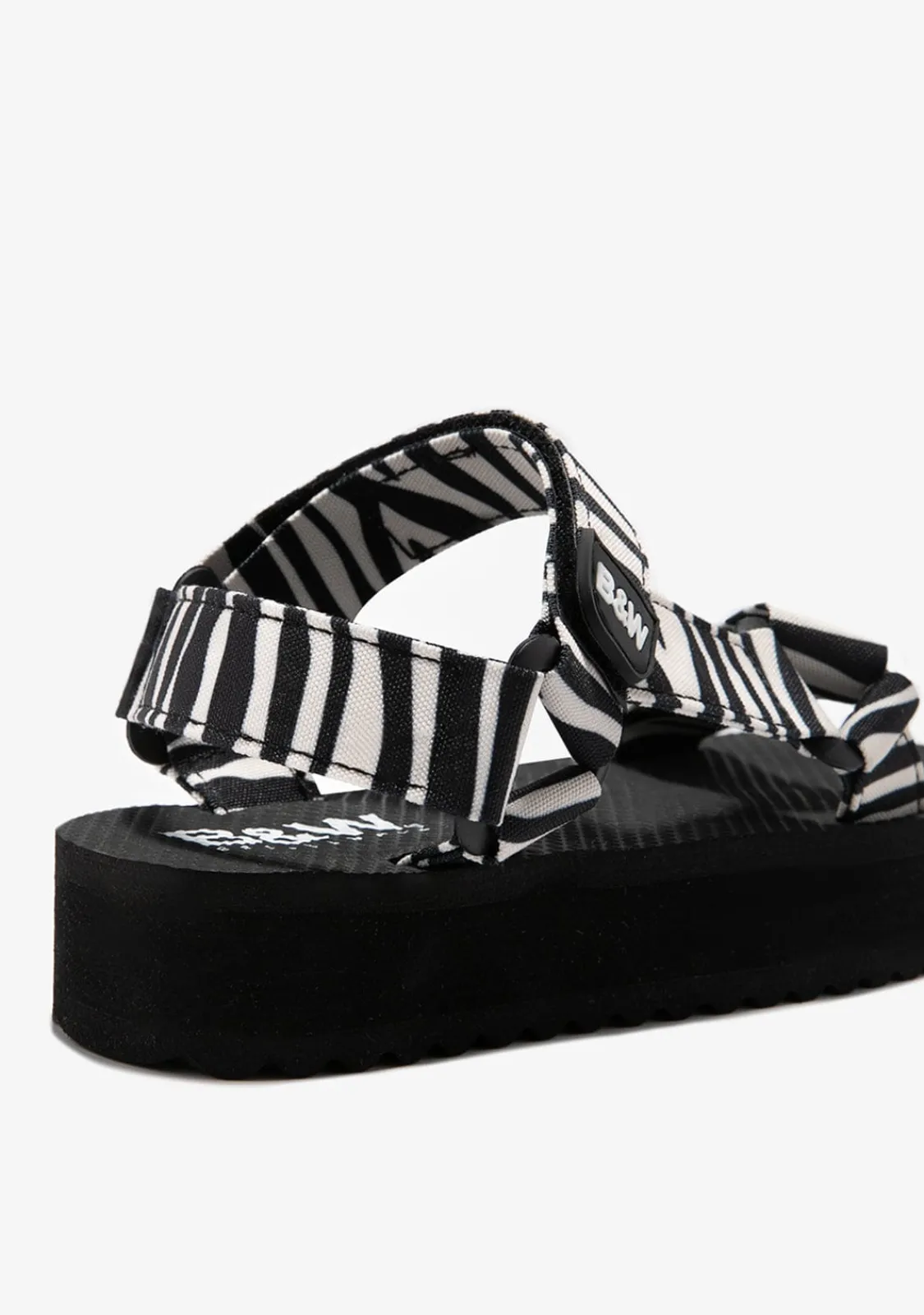 Conguitos Sandalias Plataforma Zebra B&W^ Sandalias|Chanclas