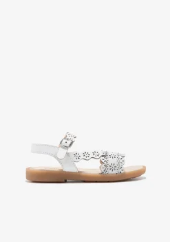 Conguitos Sandalias Textura Blanco^ Sandalias|Zapatos De Ceremonia