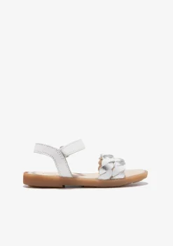 Conguitos Sandalias Trenza Blanco Plata^ Sandalias|Zapatos De Ceremonia