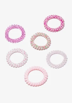Conguitos Set Coleteros Espiral Rosa^ Para El Pelo