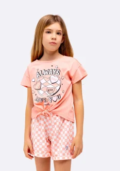 Conguitos Short Niña Cuadros Naranja^ Shorts