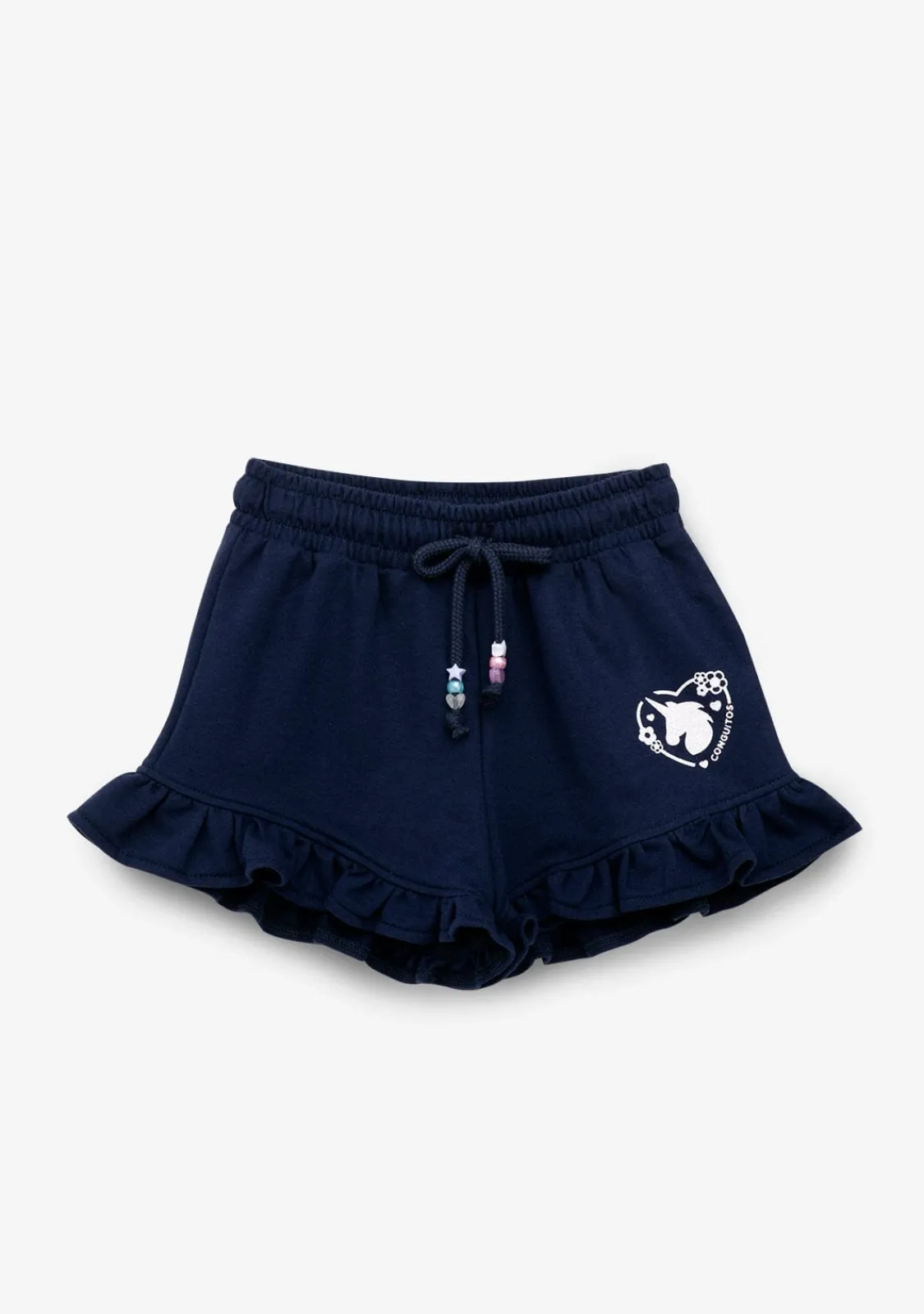 Conguitos Short Niña Felpa Unicornio Azul Marino^ Shorts
