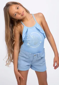 Conguitos Shorts De Niña Celeste^ Shorts