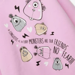 Conguitos Sudadera De Niña Capucha Monstruos Rosa^ Sudaderas