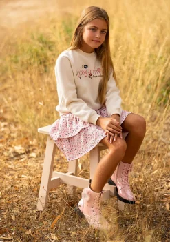 Conguitos Sudadera De Niña Flores Beige^ Sudaderas