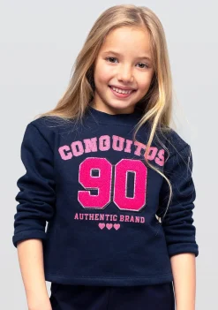 Conguitos Sudadera De Niña Marino ^ Camisetas|Sudaderas