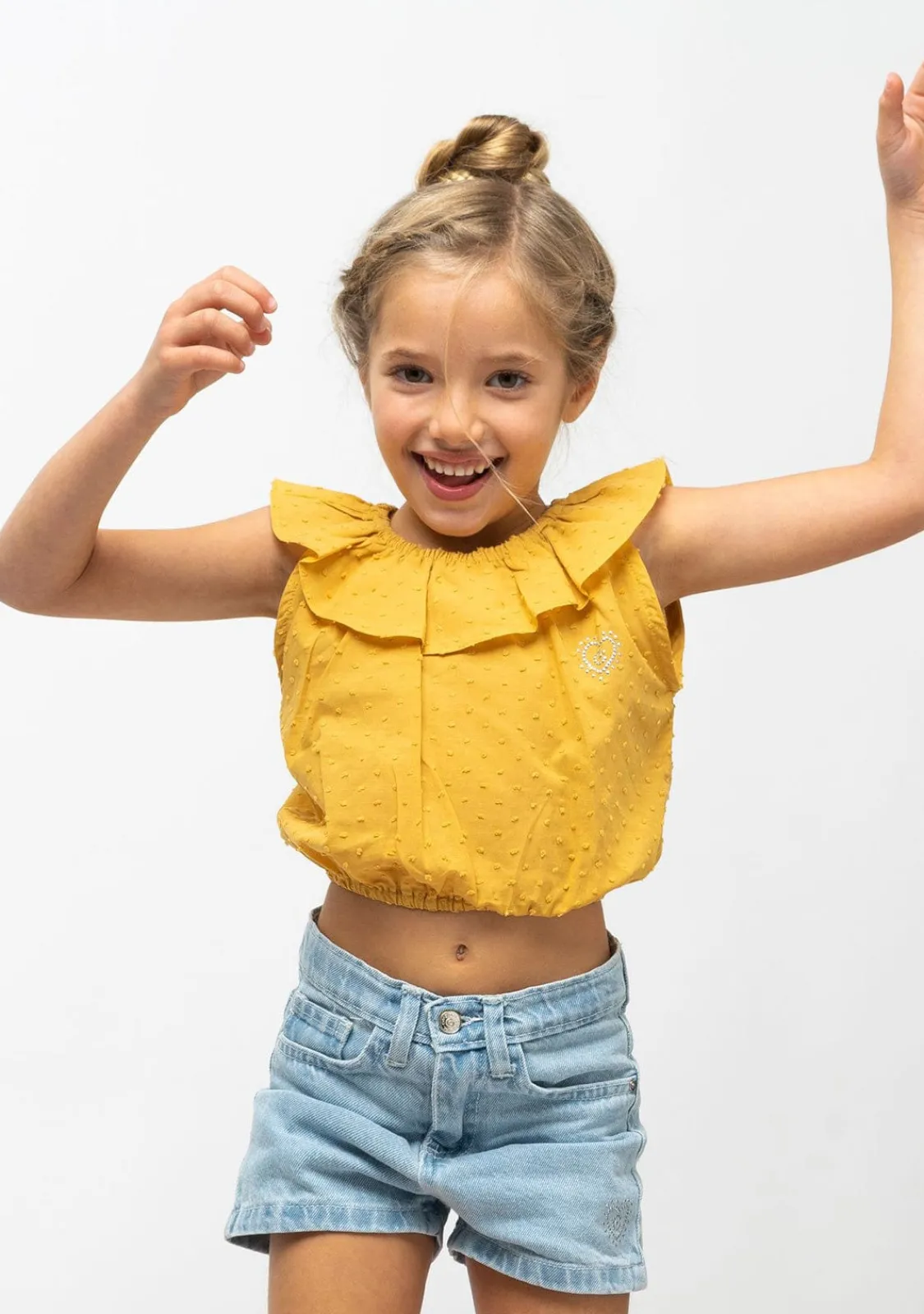 Conguitos Top De Niña Volante Mostaza^ Camisetas