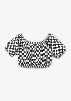 Conguitos Top Niña Cuadros Negro^ Camisetas